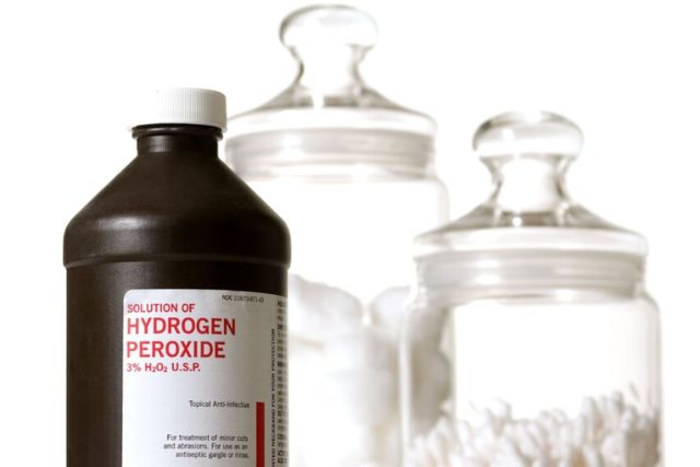 Hydrogen peroxide as an alternative lens cleaning